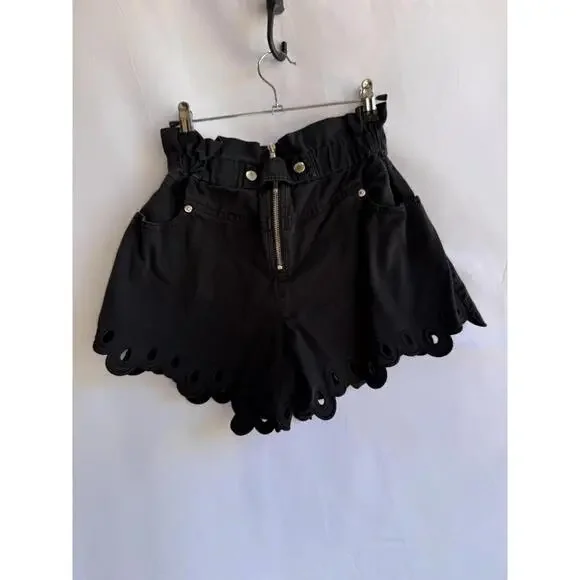 Sea New York Black Lee Embroidered Shorts Size 0